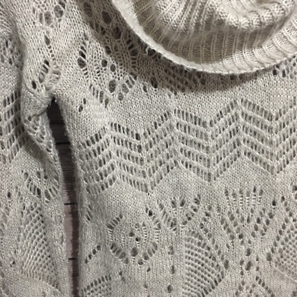 Gray Knit Sweater Sparkles Cowl Neck Maurices - Picture 3 of 4